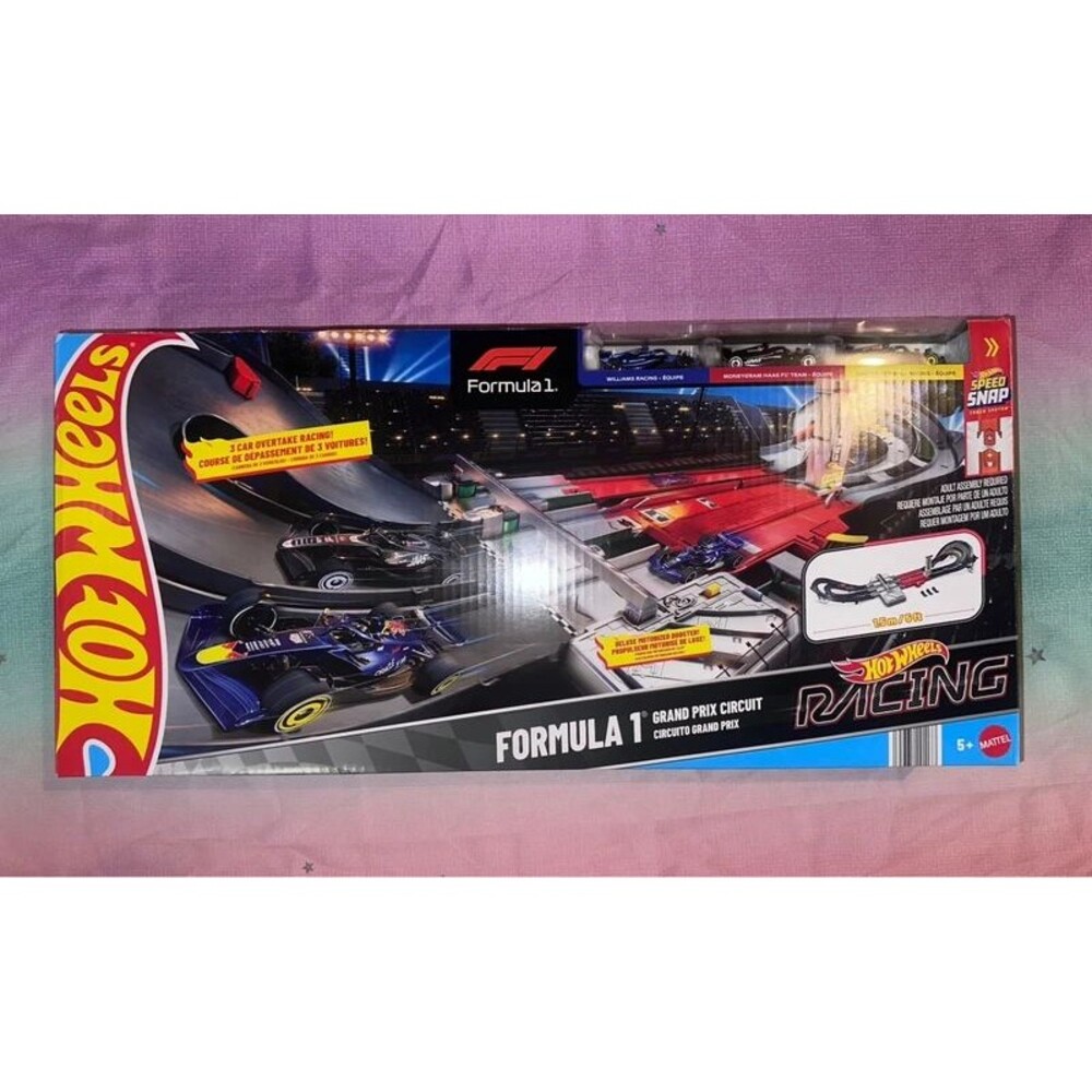 Hot Wheels Formula 1 Grand Prix Circuit Track Set 3 Cars Multicolor Toy Racing